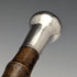 1918 British antique gentleman's walking stick, bamboo shaft, pure silver, round handle, 91cm